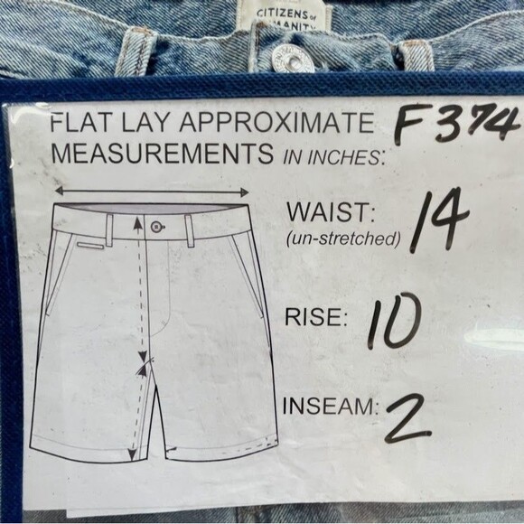 Citizens of Humanity Annabelle Shorts Womens 25 Button Fly Distressed Cutoff - Picture 15 of 16